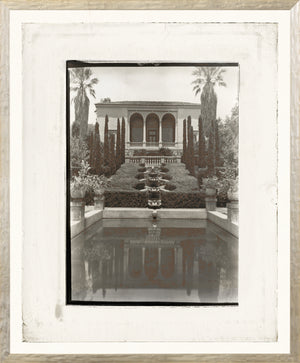 Garden Lantern Slides I C. 1930 wall art featuring a historic garden with a reflecting pool.