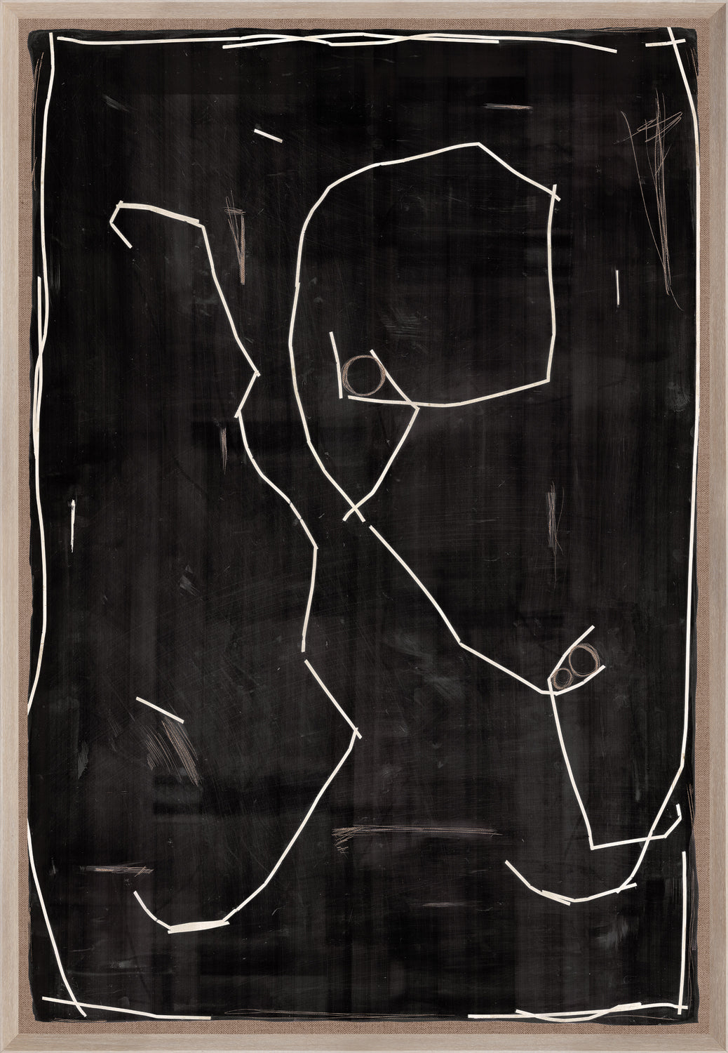 Modern Hieroglyph I — abstract fine art print shown from another angle