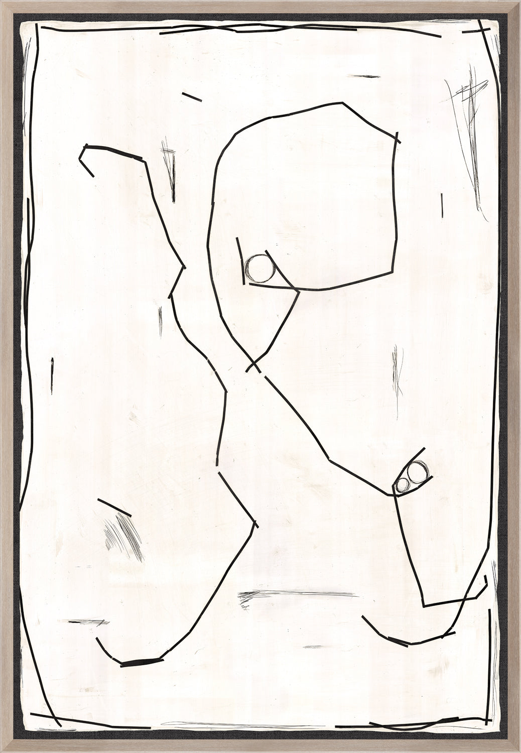 Modern Hieroglyph I — abstract fine art print shown from another angle