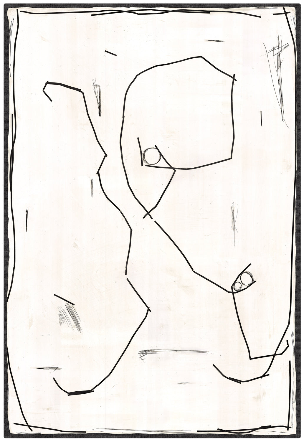Modern Hieroglyph I — abstract fine art print shown from another angle