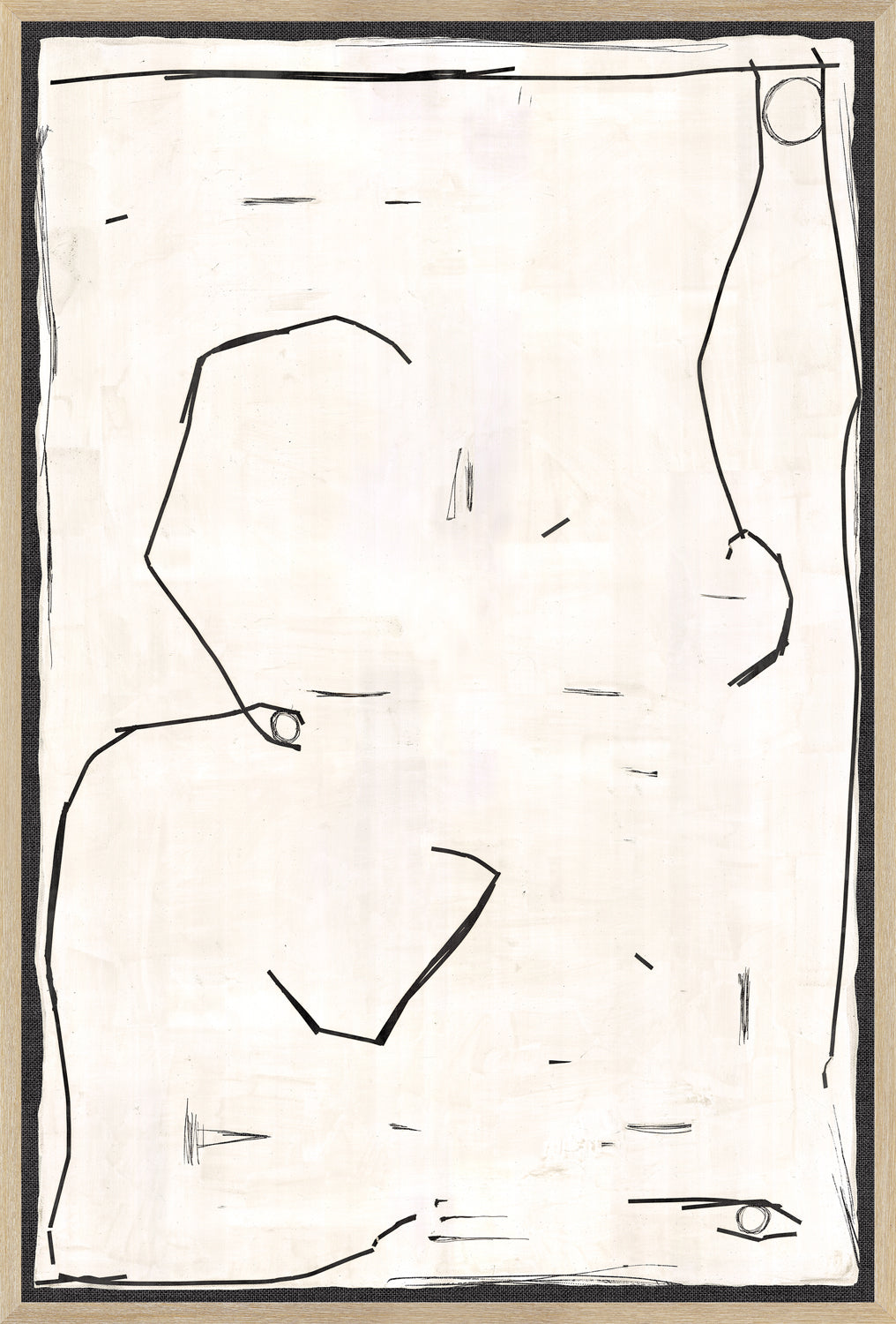 Modern Hieroglyph II — abstract fine art print in neutral tones at Laurie Yapp Home