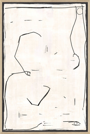 Modern Hieroglyph II — abstract fine art print in neutral tones at Laurie Yapp Home