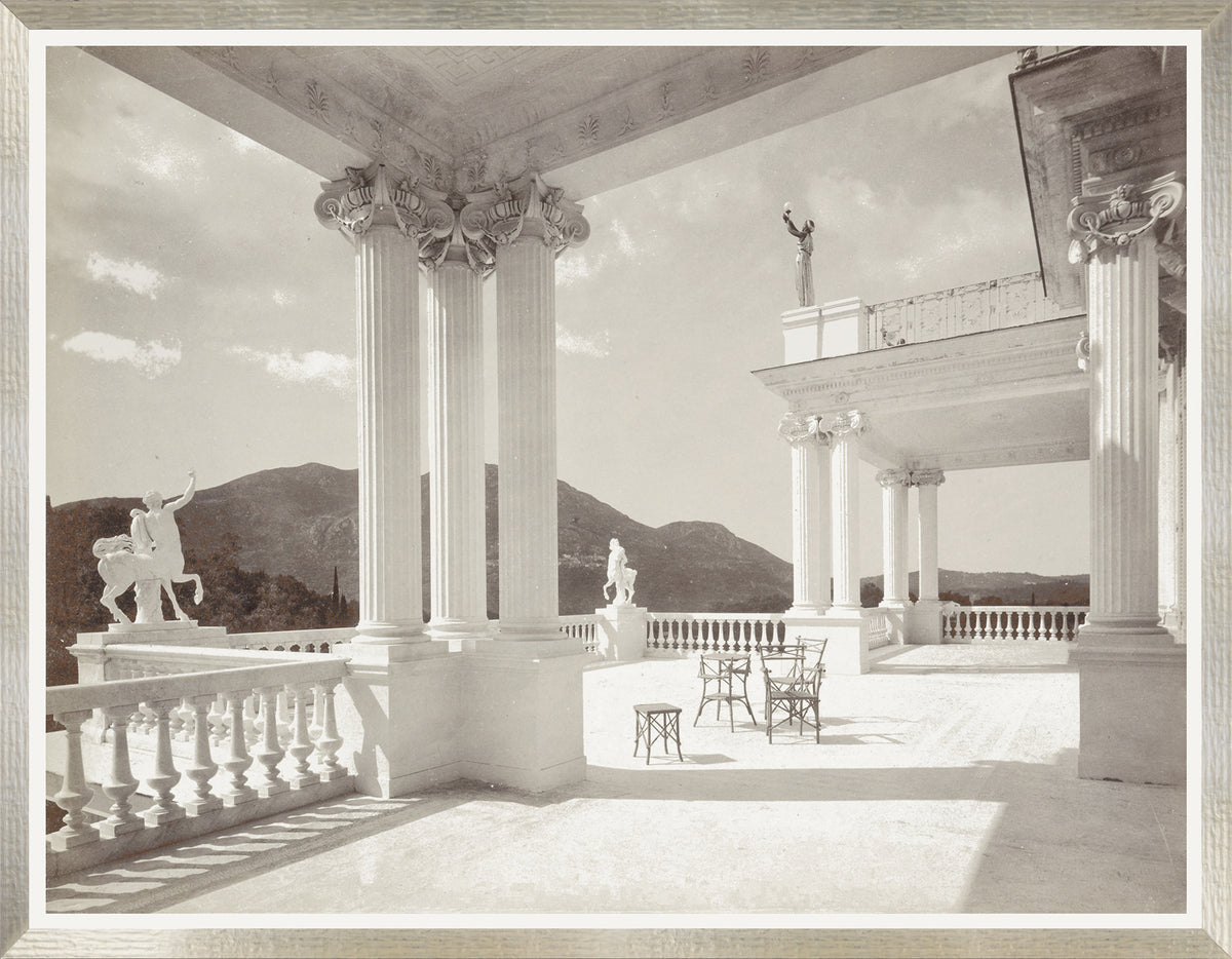 Palace Achilleion Corfu C. 1895 wall art featuring classical architecture and sculptures