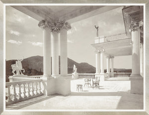 Palace Achilleion Corfu C. 1895 wall art featuring classical architecture and sculptures