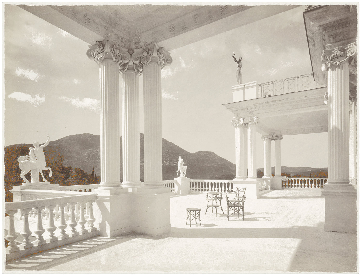 Palace Achilleion Corfu C. 1895 — architecture and travel fine art print shown from another angle
