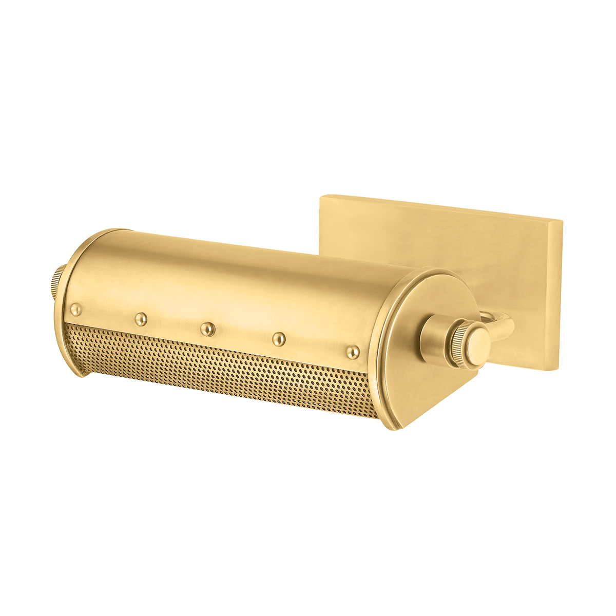 Gaines Picture Light 11" in aged brass — a Hudson Valley picture light for gallery walls and reading nooks at Laurie Yapp Home.