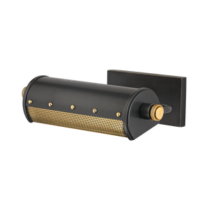 Gaines Picture Light shown from a second angle to highlight the arm curve and shade silhouette.