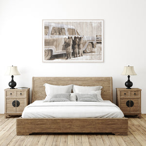 angle view of Bears In Yellowstone C. 1950 luxury Artwork