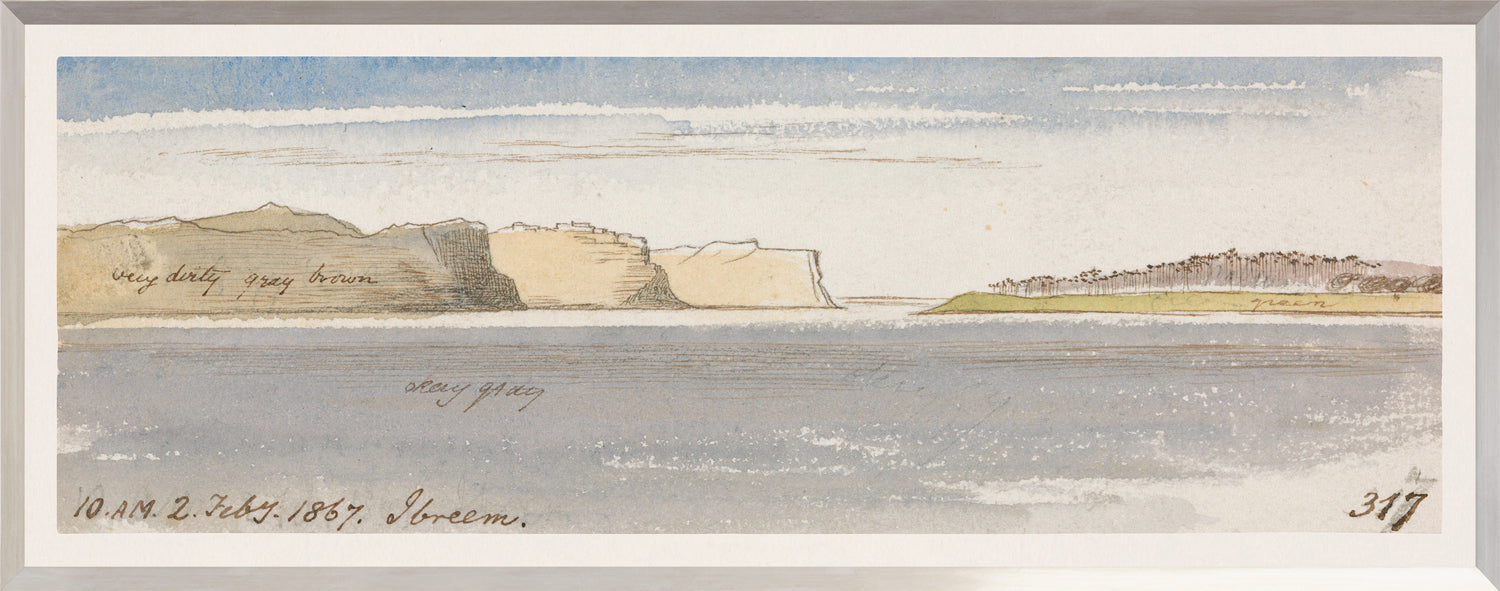 Lear – Watercolour Series, Sky Blue III, depicting a serene landscape with soft blue hues.