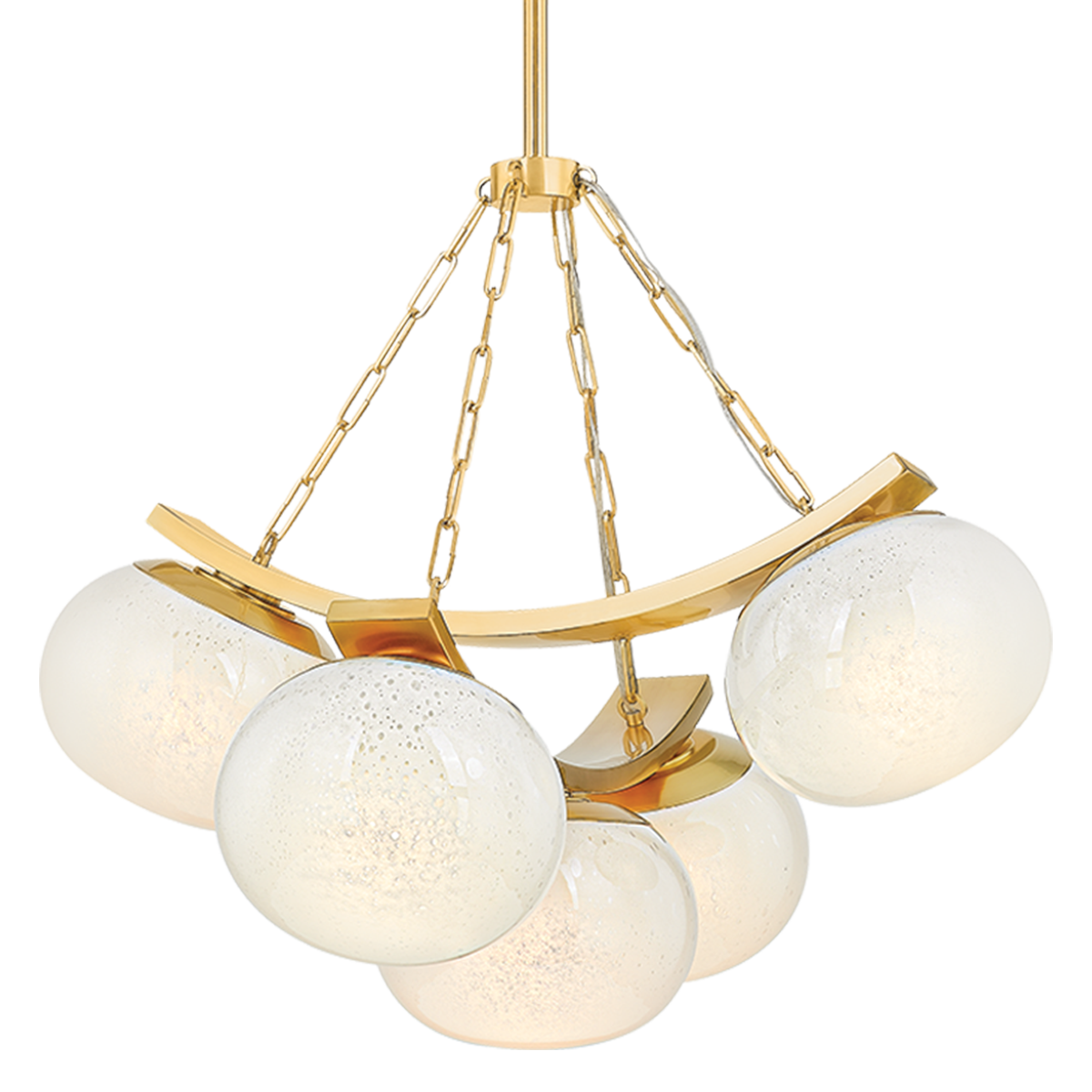 Duxbury Chandelier 31.75" in aged brass — a Hudson Valley chandelier for dining rooms, entries, and living rooms at Laurie Yapp Home.