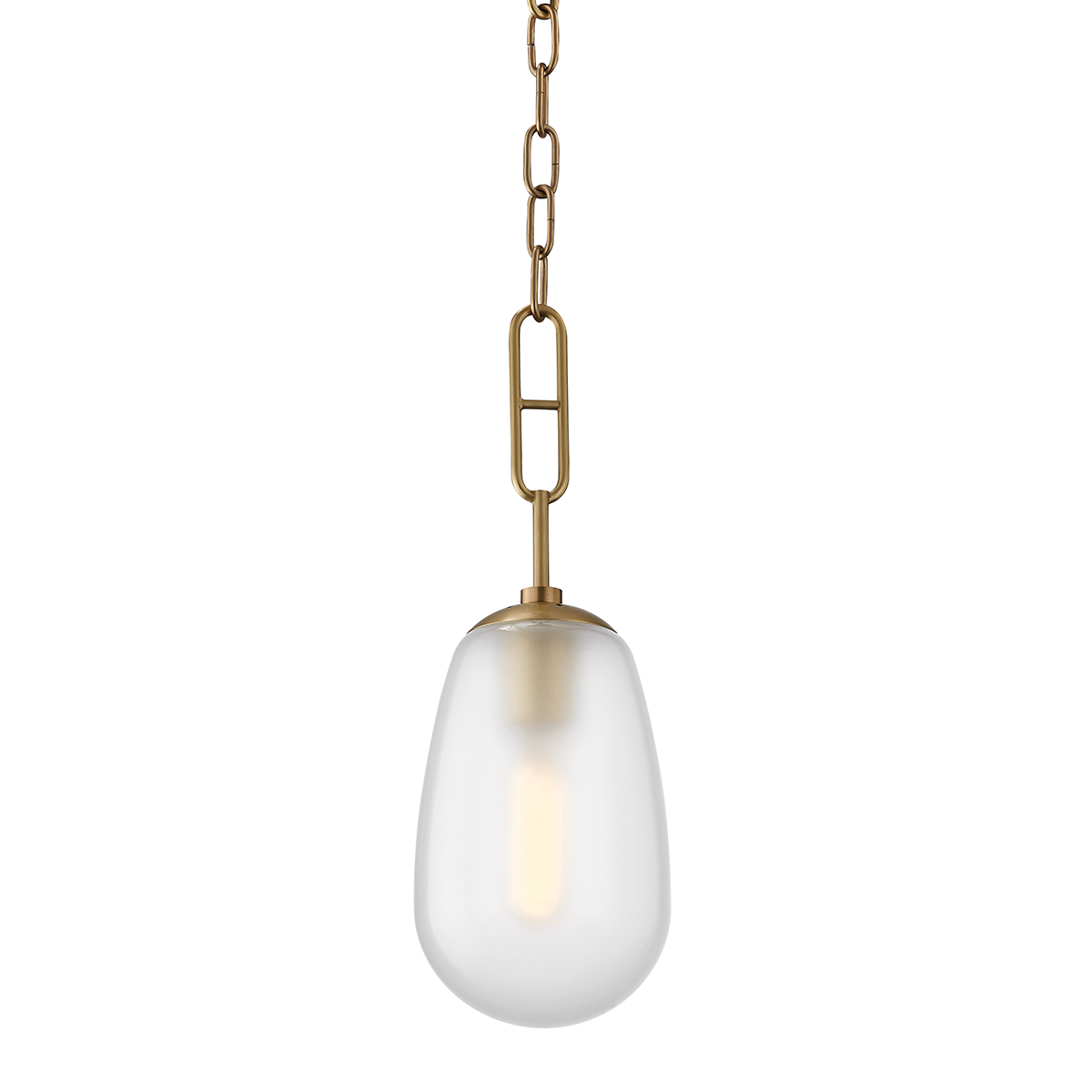 Bruckner Pendant in aged brass — a Hudson Valley pendant for kitchens, entries, and dining rooms at Laurie Yapp Home.