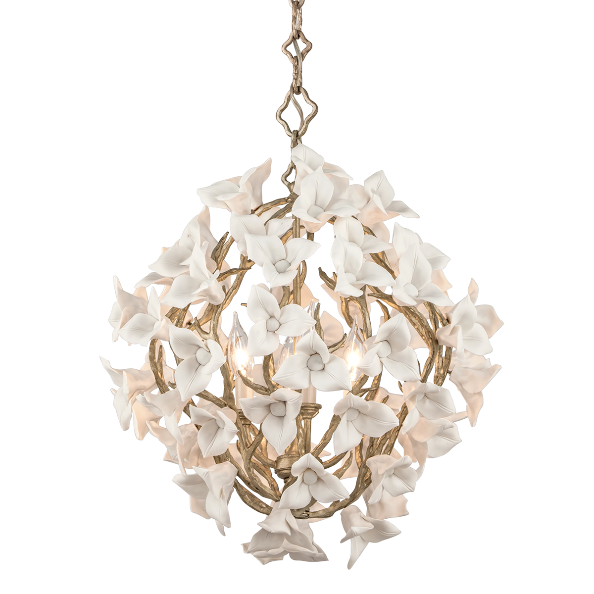 Lily Chandelier 18.5" x 20" — a Corbett chandelier for dining rooms, entries, and living rooms at Laurie Yapp Home.