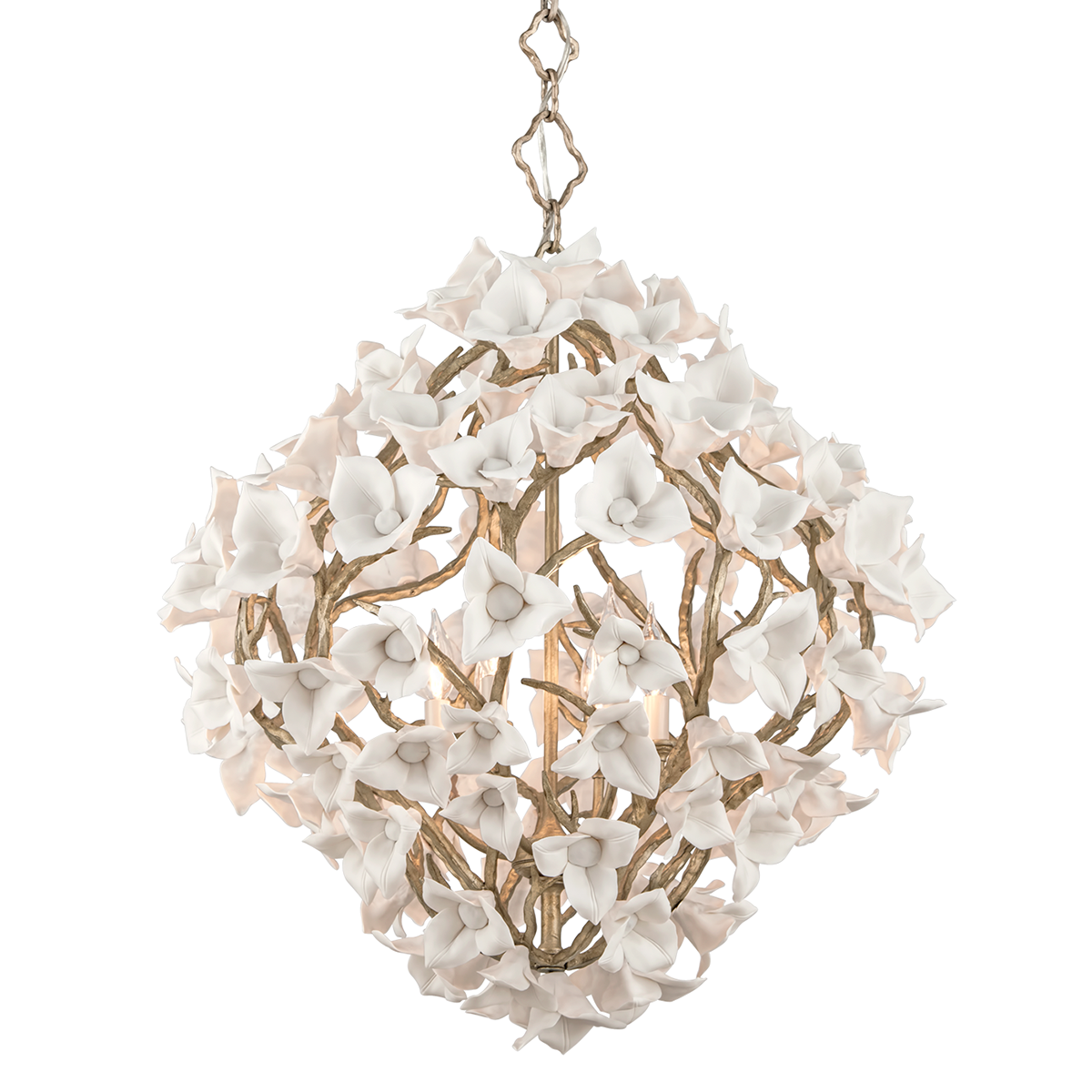 Lily Chandelier 26.25" x 30" — a Corbett chandelier for dining rooms, entries, and living rooms at Laurie Yapp Home.