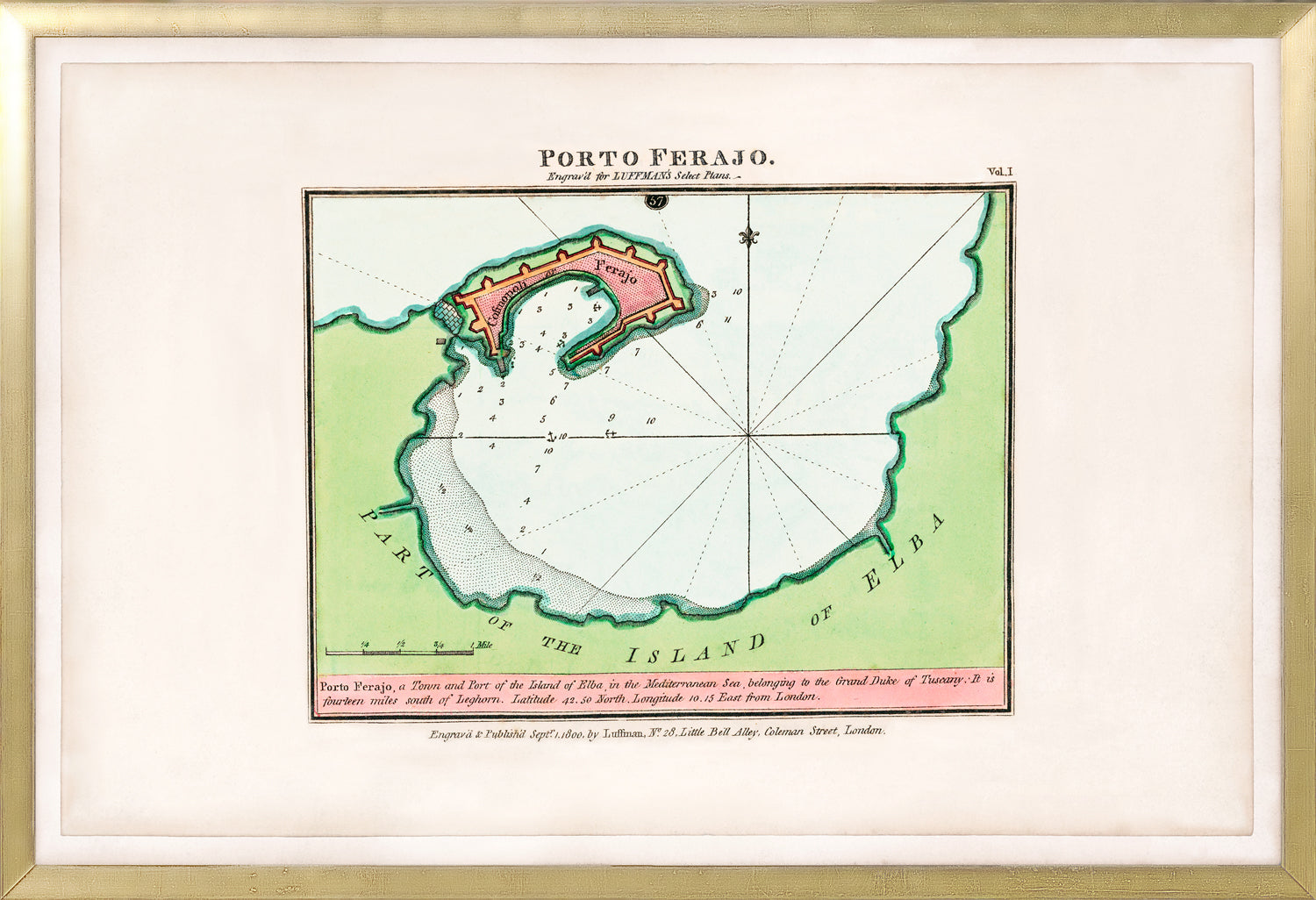 Mediterranean Nautical Chart II, C. 1801 wall art