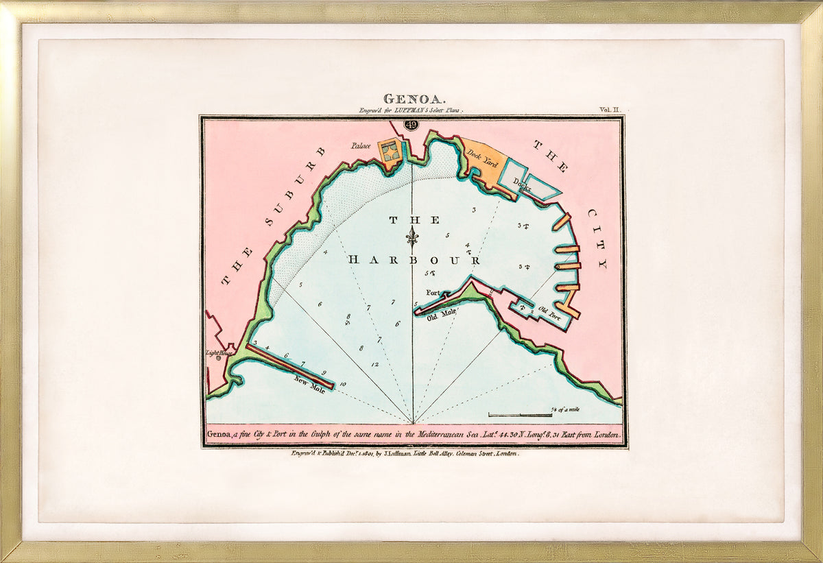 Mediterranean Nautical Chart III, C. 1801 wall art