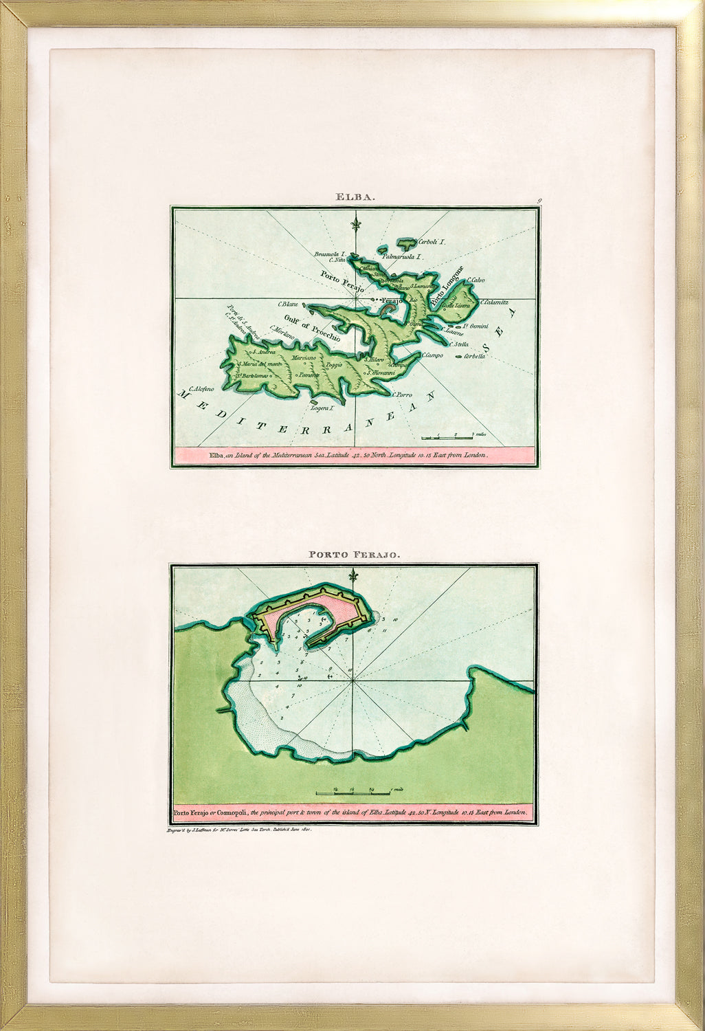 Mediterranean Nautical Chart IV, C. 1801 wall art