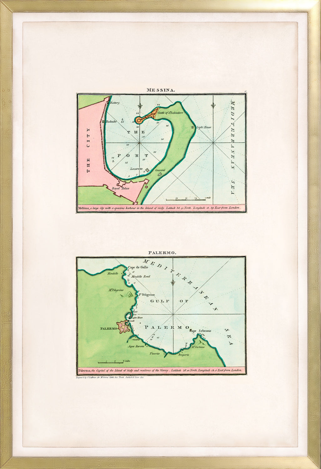 Mediterranean Nautical Chart V, C. 1801 wall art