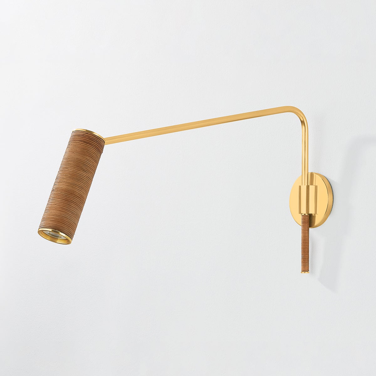 Narragansett Wall Sconce in aged brass — a Hudson Valley wall sconce for bathrooms, hallways, and living rooms at Laurie Yapp Home.