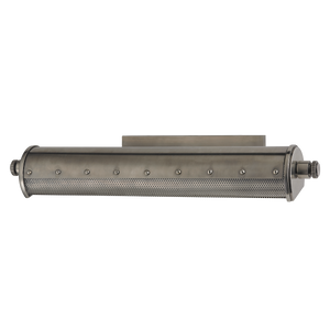 Gaines Picture Light 18.25" shown from the front to reveal the arm curve and shade proportion.
