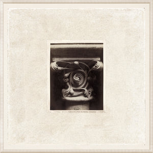 Gothic Details I wall art featuring an intricate architectural column design in black and white.