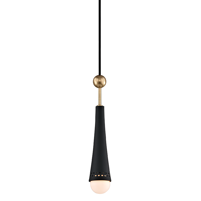 Tupelo Pendant in aged brass — a Hudson Valley pendant for kitchens, entries, and dining rooms at Laurie Yapp Home.