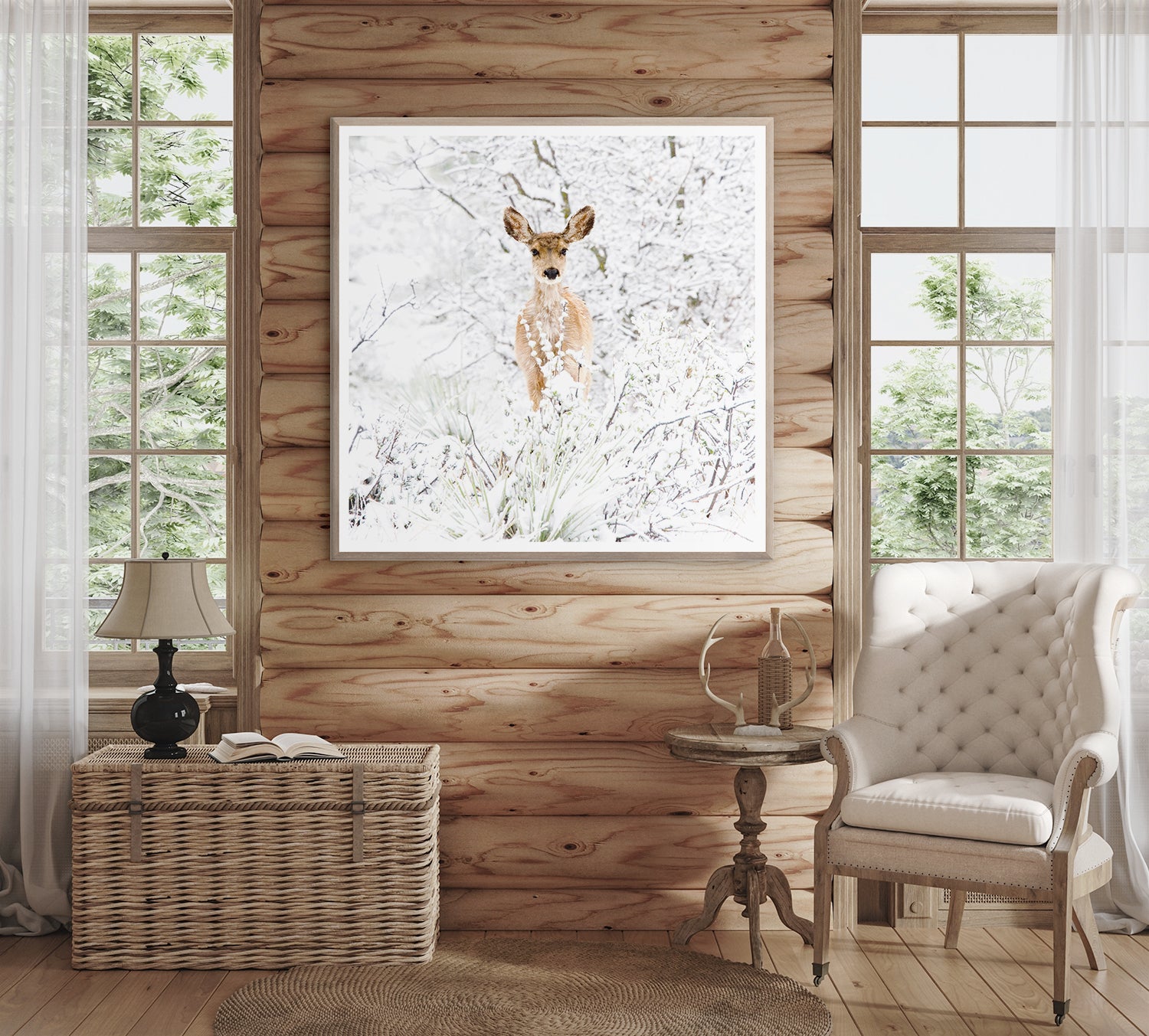 angle view of Colorado Mule Deer luxury Artwork
