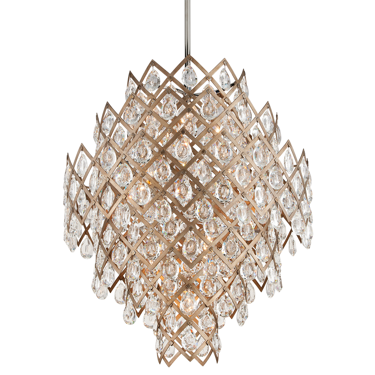 Tiara Chandelier 32.25" — a Corbett chandelier for dining rooms, entries, and living rooms at Laurie Yapp Home.