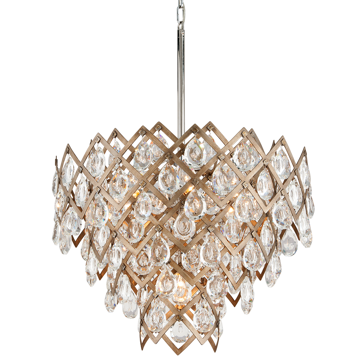Tiara Chandelier 25.75" — a Corbett chandelier for dining rooms, entries, and living rooms at Laurie Yapp Home.