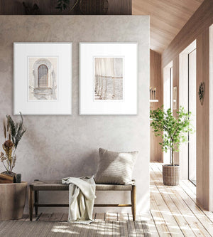 Masonry – Colonnade wall art displayed in a modern interior with natural decor.