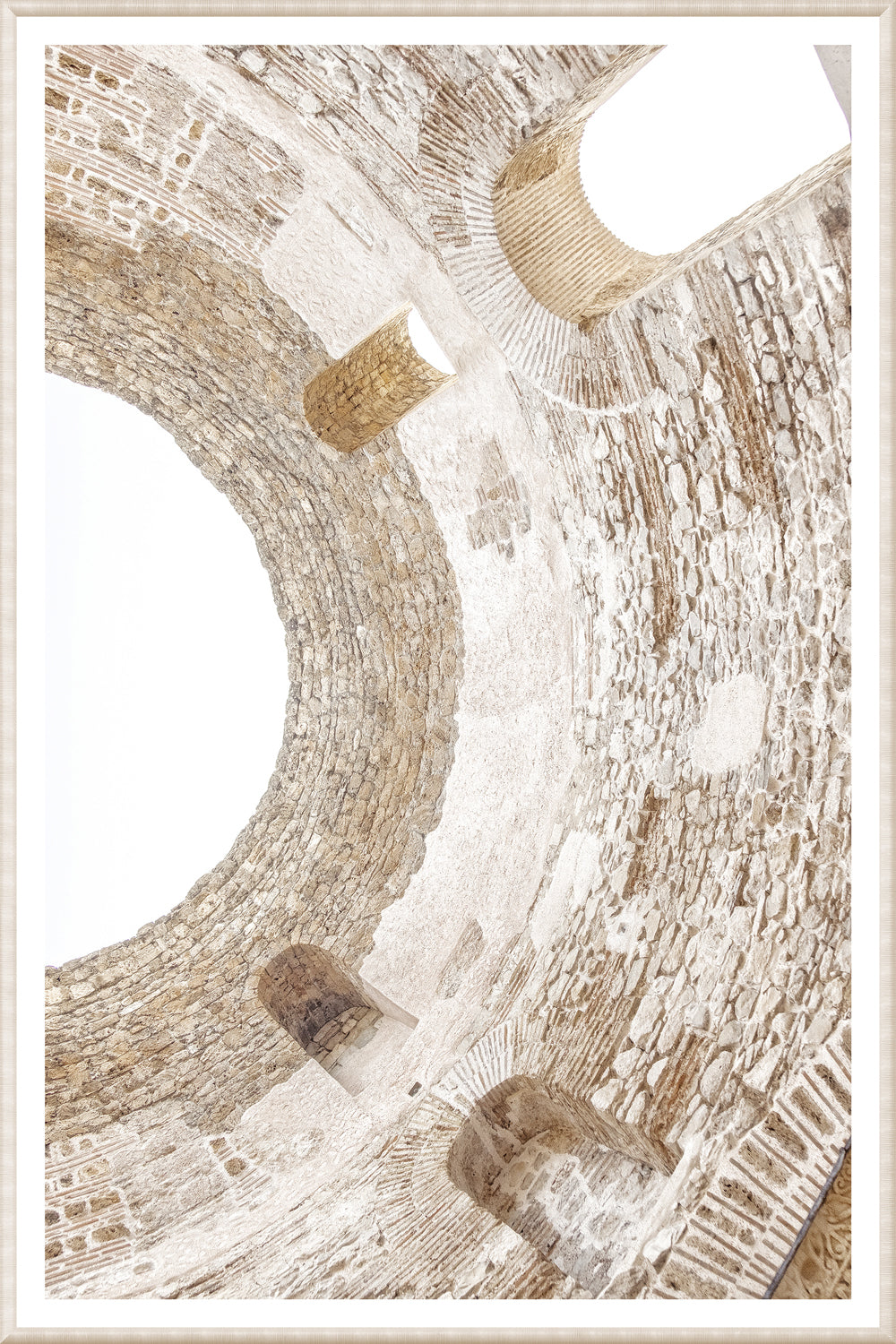 Masonry – Roman Temple wall art featuring a circular stone interior with arches.