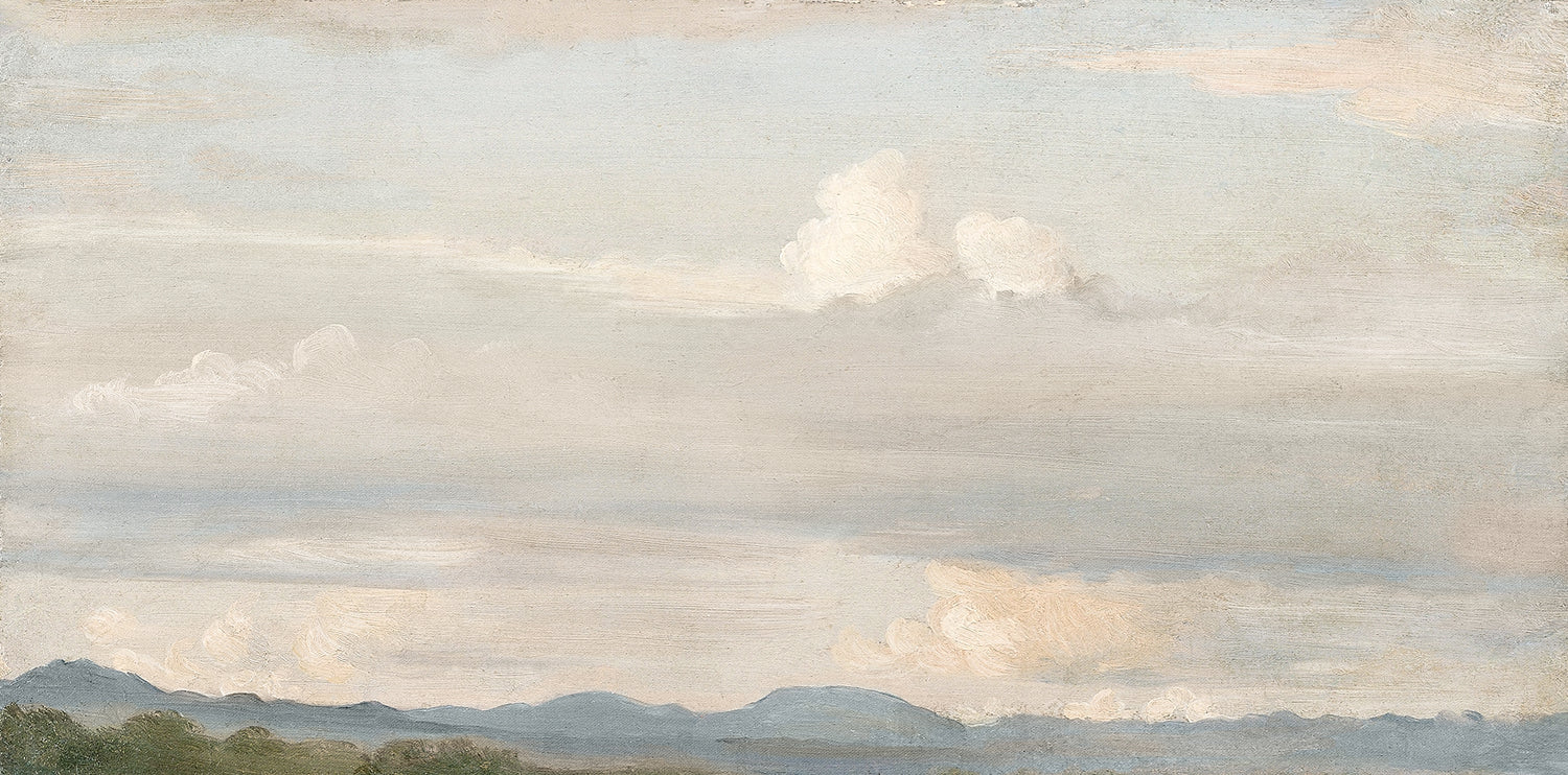 Cloud Study with Distant Mountains, Gallery Wrap Canvas — Celadon Art at Laurie Yapp Home.
