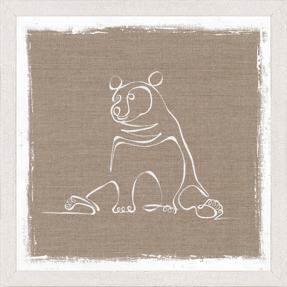 Cottage – One Line Bear — nature and landscape fine art print in neutral tones at Laurie Yapp Home