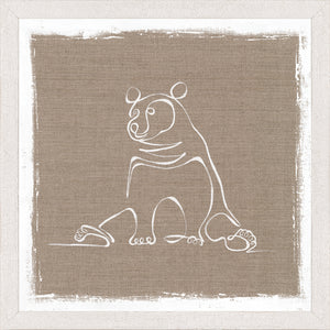 Cottage – One Line Bear — nature and landscape fine art print in neutral tones at Laurie Yapp Home
