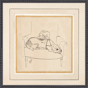 Collection 23 Two Dogs On A Chair C 1930 framed art print