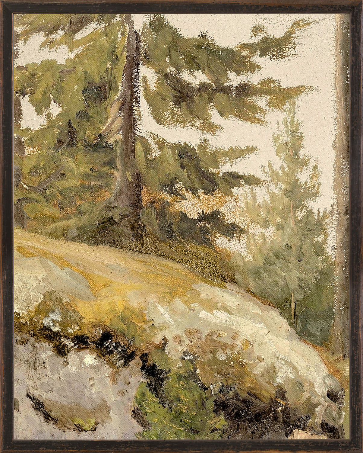 Northern Collection – Forest Study C.1881 — nature and landscape fine art print in warm tones at Laurie Yapp Home