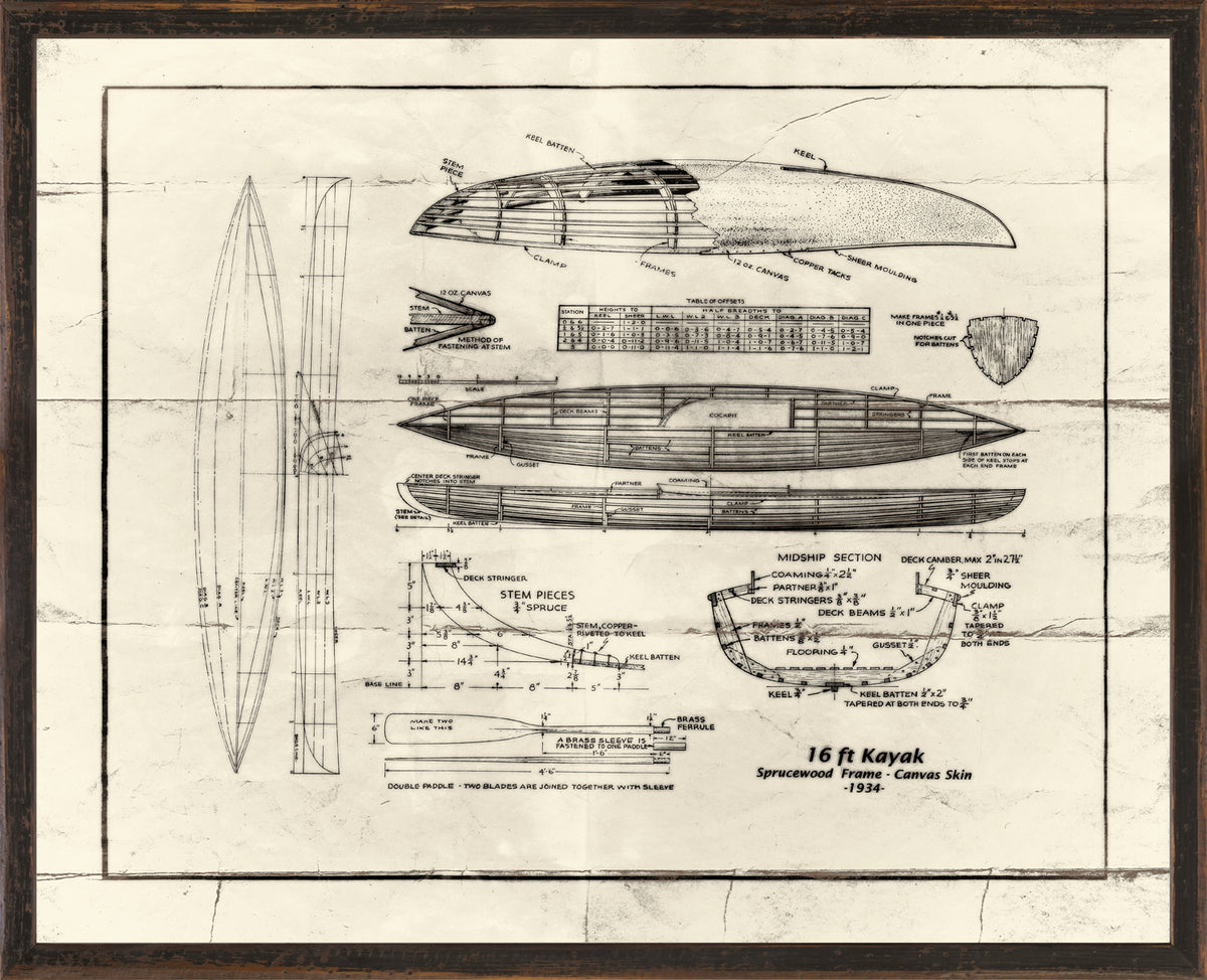 Northern Collection – Kayak C. 1934 wall art