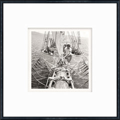 Petite photographie + bordures blanches (dimensions du cadre : 16,75 × 16,75 pouces)