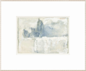 Impressionist View IV wall art featuring soft blue and white abstract brush strokes