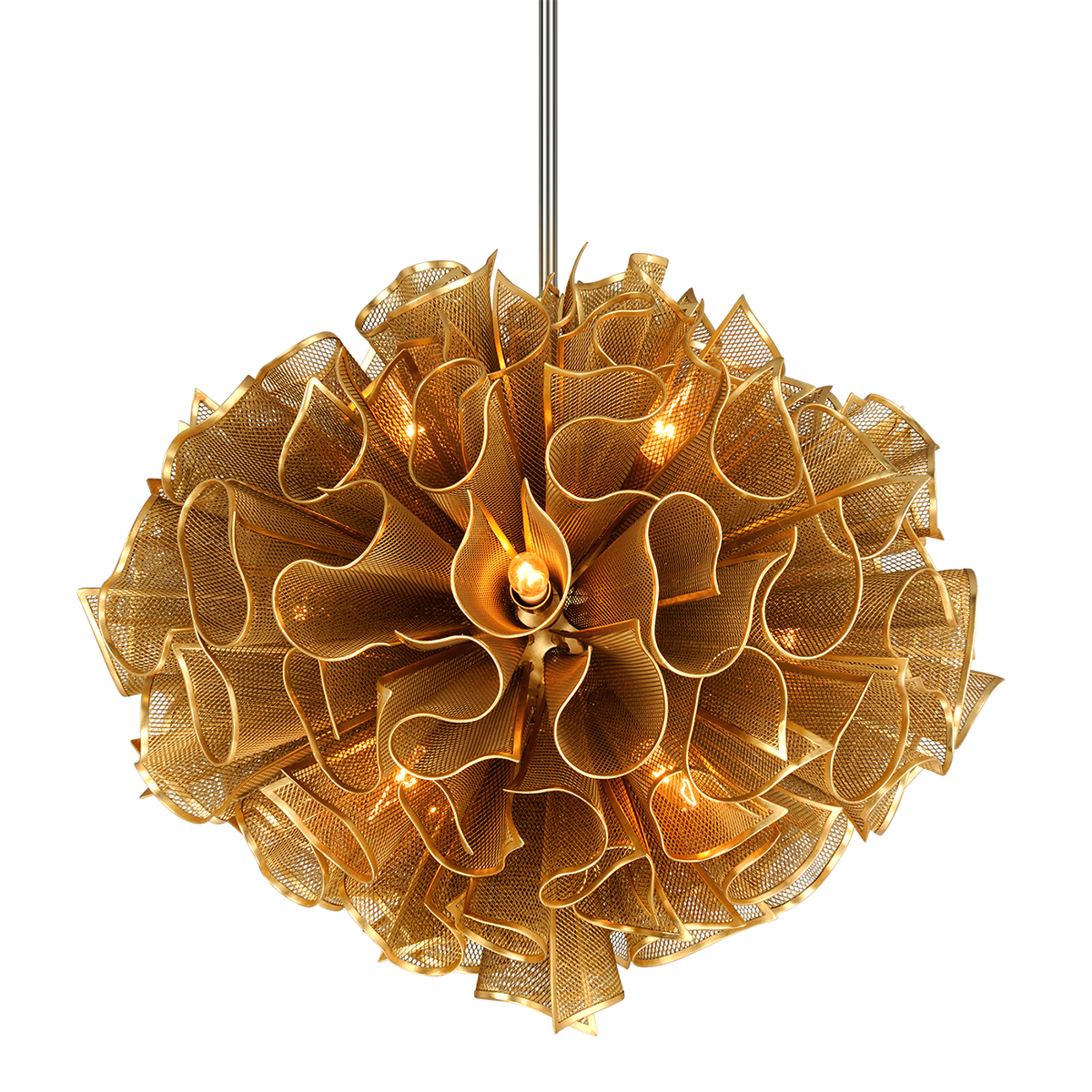 Pulse Chandelier 31" — a Corbett chandelier for dining rooms, entries, and living rooms at Laurie Yapp Home.