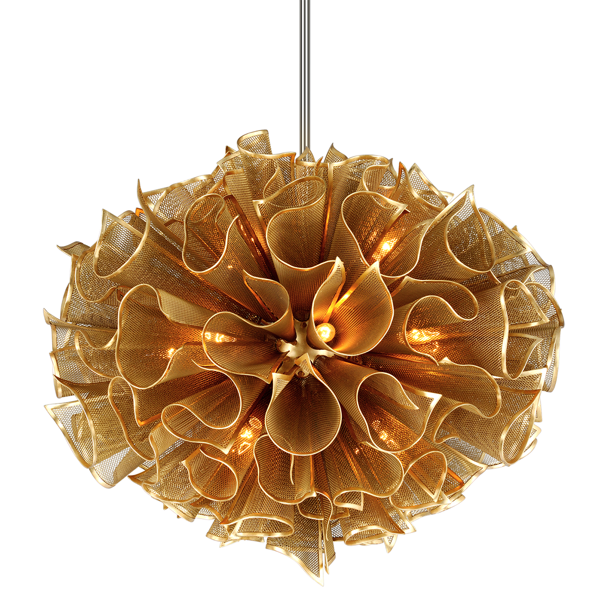 Pulse Chandelier 36" — a Corbett chandelier for dining rooms, entries, and living rooms at Laurie Yapp Home.