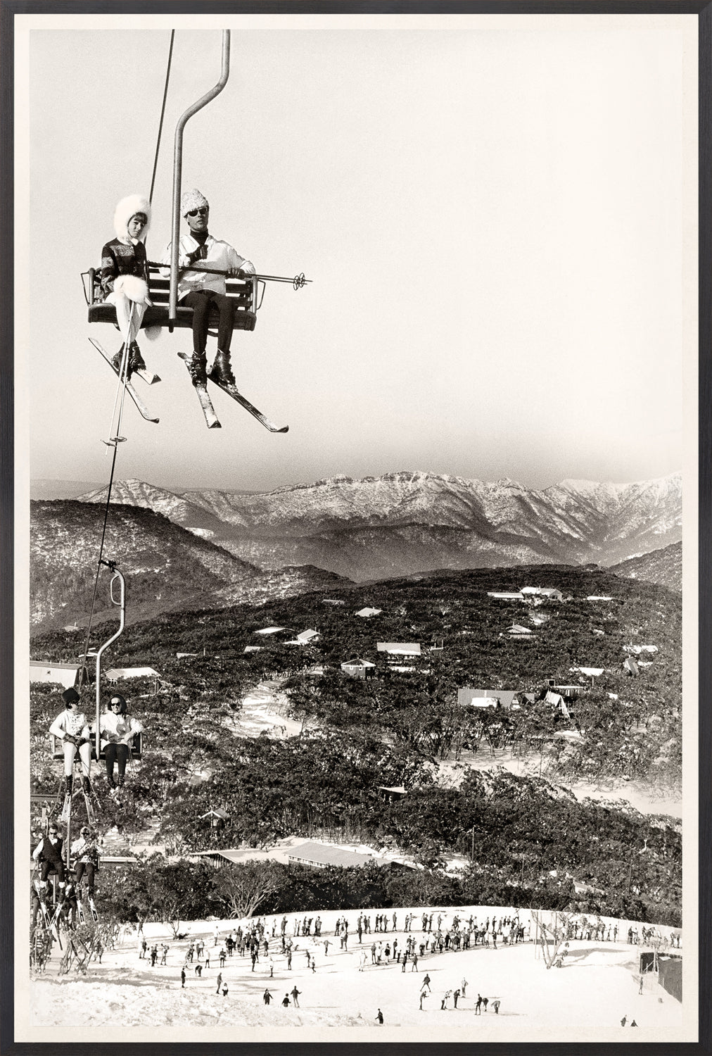 Ski Vacation I, C. 1960 — figurative fine art print at Laurie Yapp Home