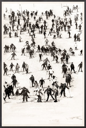 Ski Vacation II, C. 1960 — figurative fine art print at Laurie Yapp Home