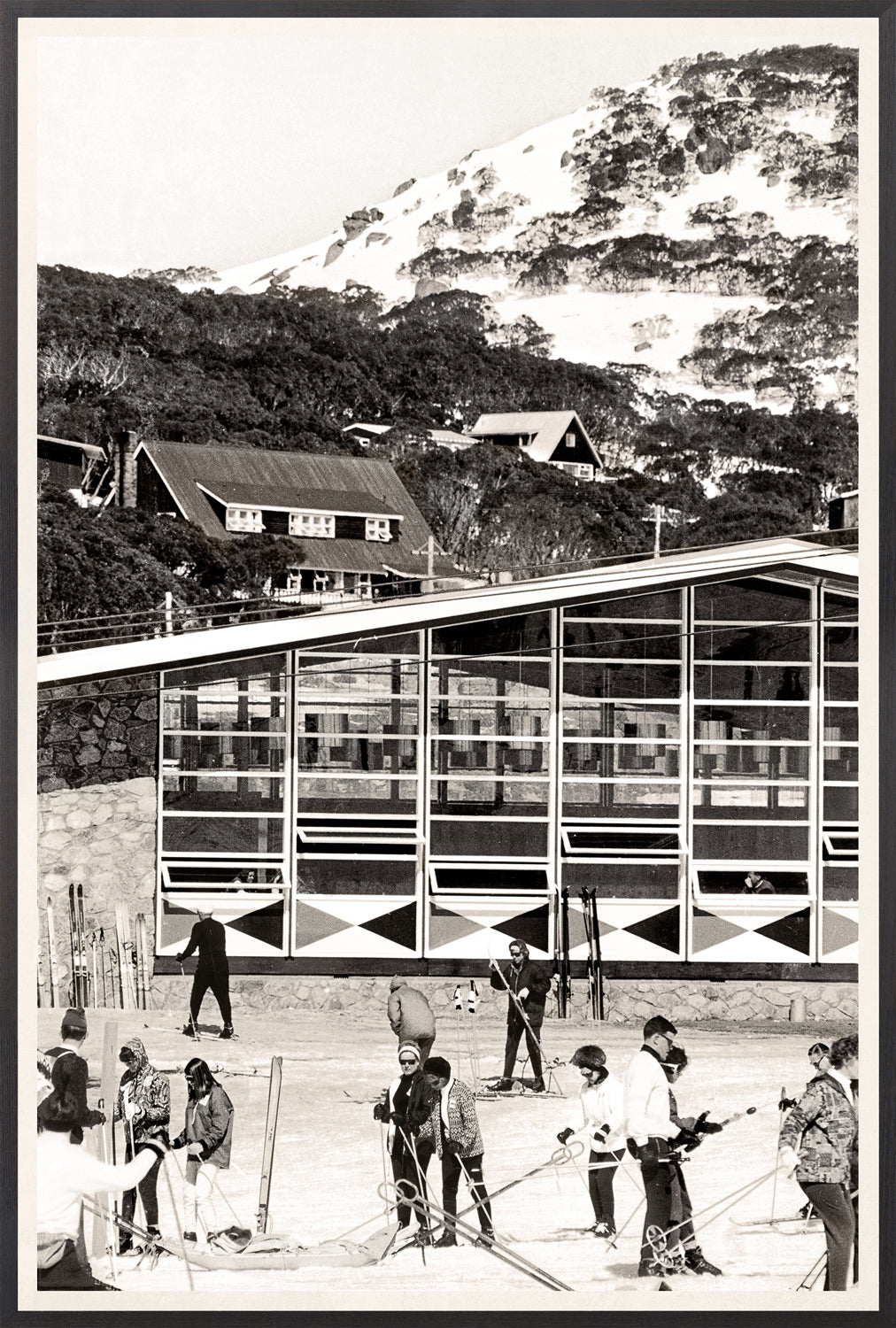 Ski Vacation III, C. 1960 — figurative fine art print at Laurie Yapp Home