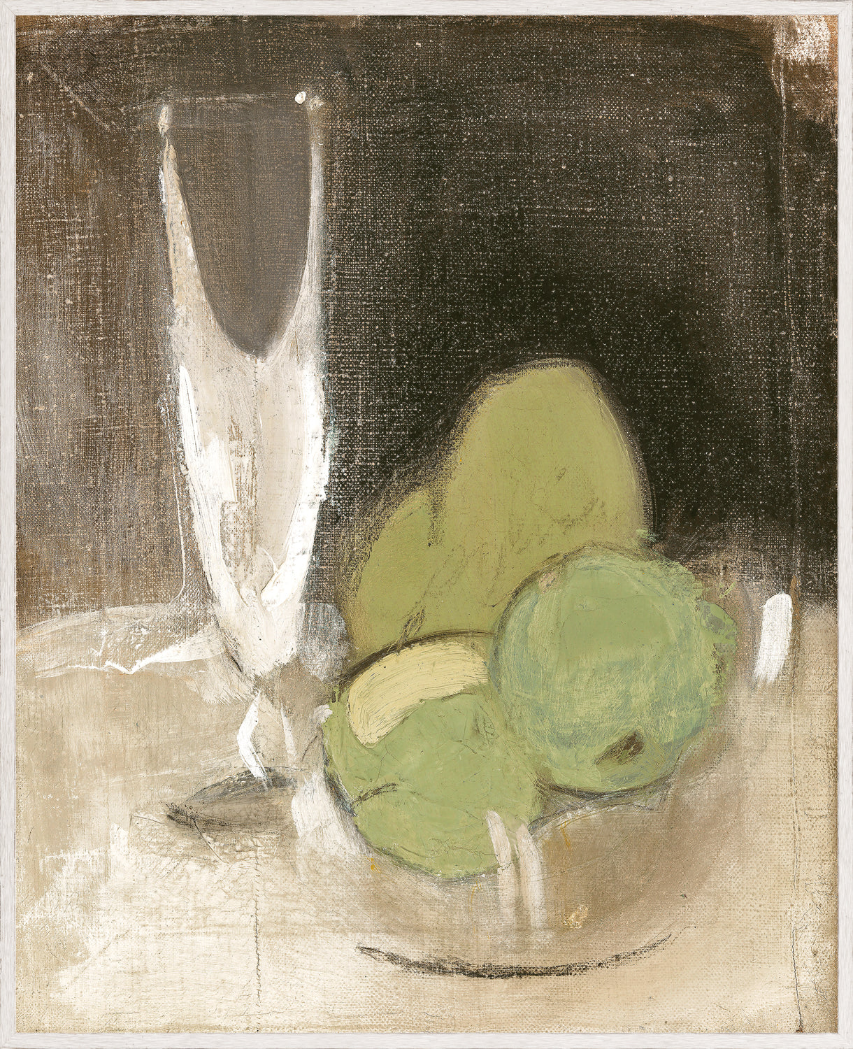 COLLECTION VINTAGE – GREEN APPLES & CHAMPAGNE C. 1934 framed art print, 39.25 × 48.25 in