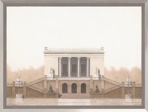front view of Italian Villa Facade I, C. 1838 luxury Artwork