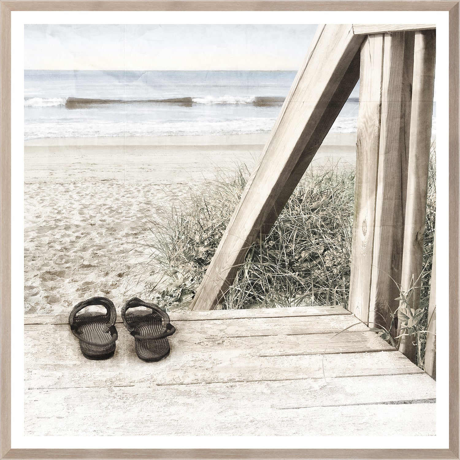 Boardwalks End framed art print