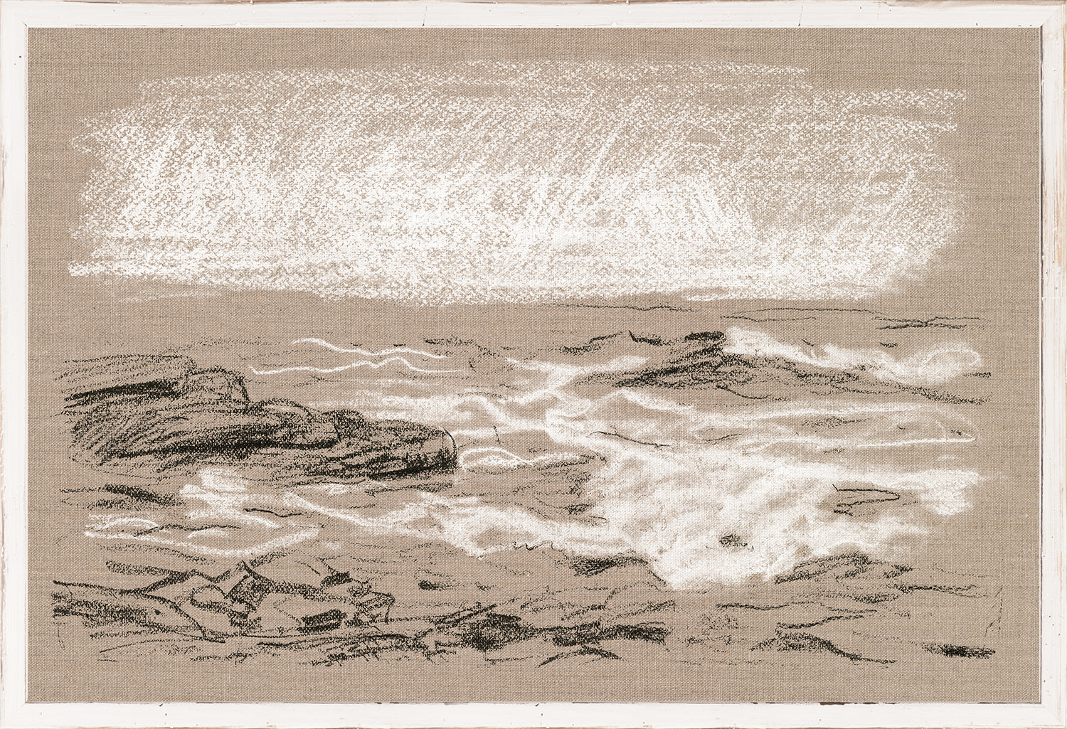Plein Air Seascape I — nature and landscape fine art print shown from another angle