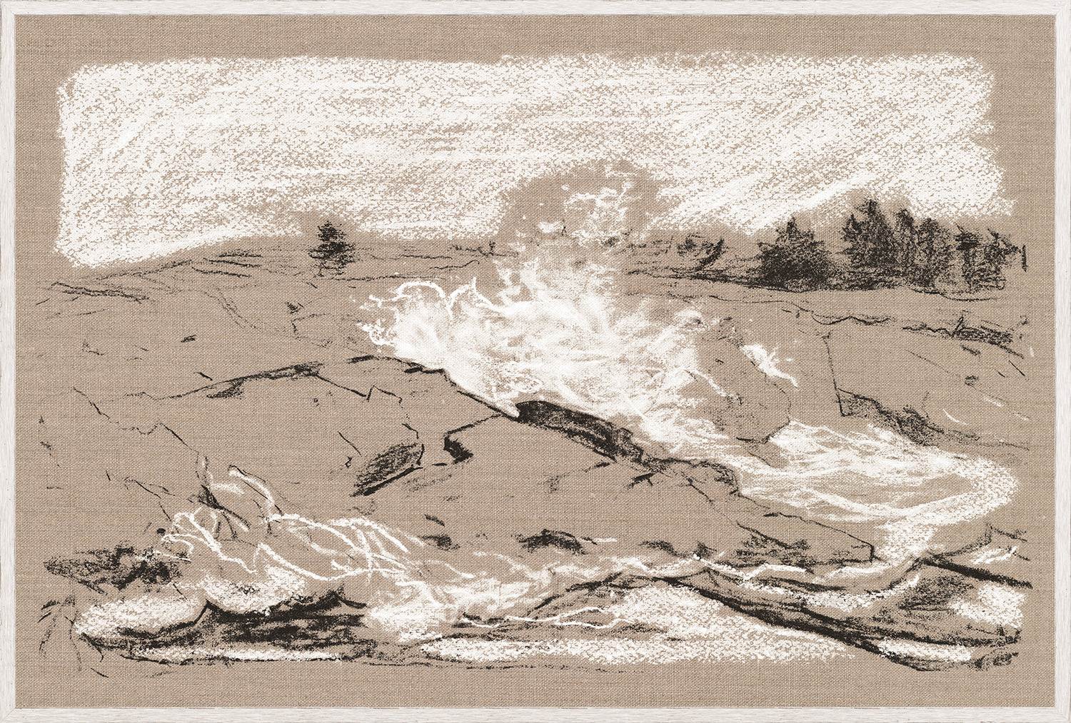 Plein Air Seascape II — nature and landscape fine art print shown from another angle