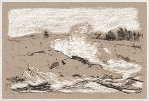 Plein Air Seascape II — nature and landscape fine art print shown from another angle