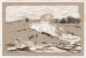 Plein Air Seascape II — nature and landscape fine art print shown from another angle